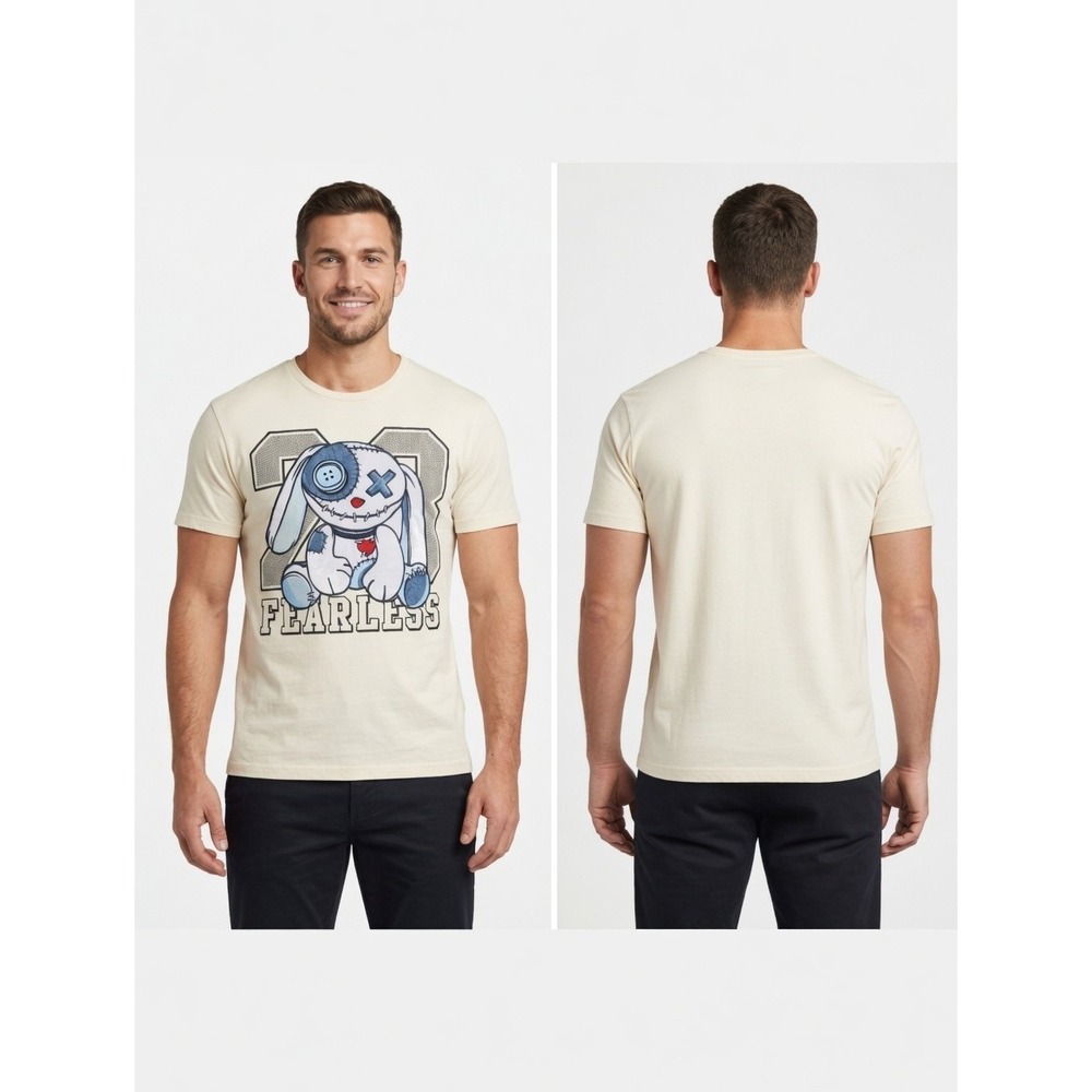 CR24 Bordo Cromato Chrome Edge T-Shirt Mens XL Cream Fearless 23 Patch Graphic